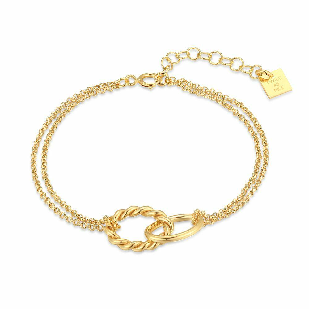 Bracelets | 18Ct Gold Plated Silver Bracelet, 2 Oval Links Bracelets Bracelets