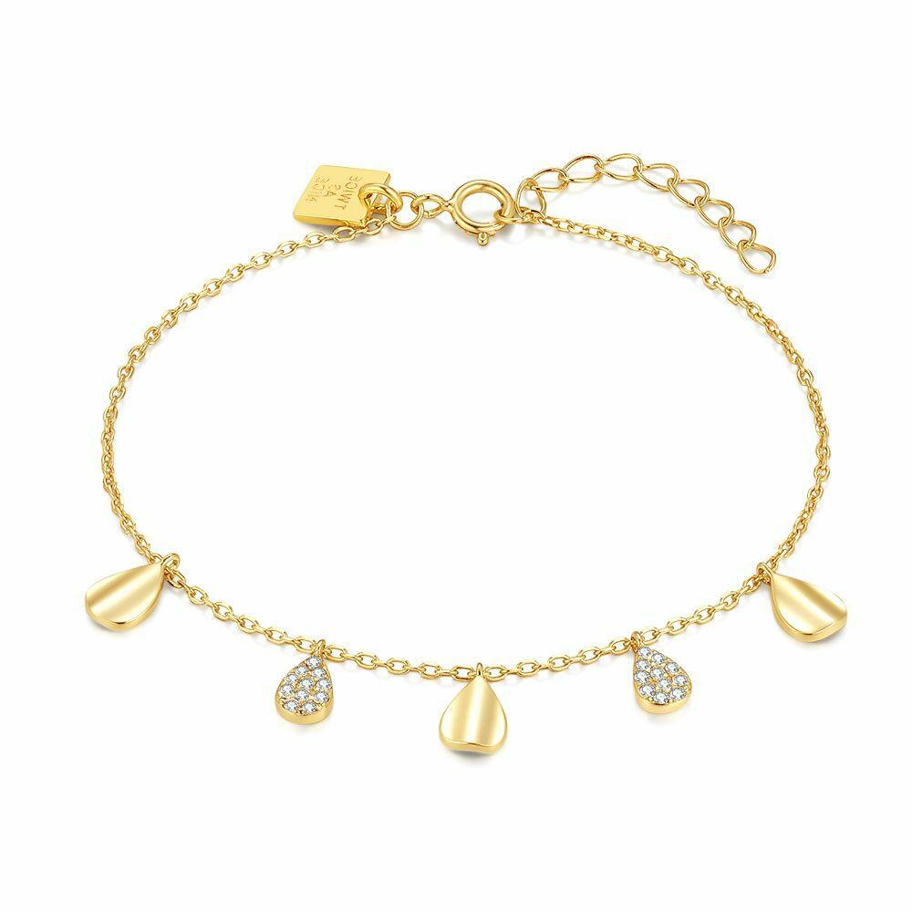 Bracelets | 18Ct Gold Plated Silver Bracelet, 5 Drops Bracelets Bracelets