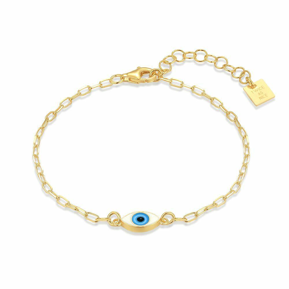 Bracelets | 18Ct Gold Plated Silver Bracelet, Eye Bracelets Bracelets