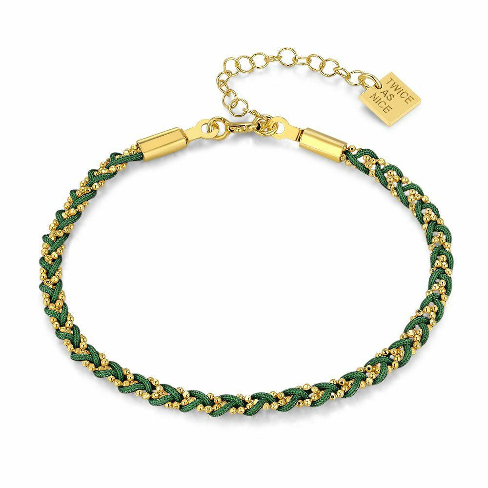 Bracelets | 18Ct Gold Plated Silver Bracelet, Green Bracelets Bracelets