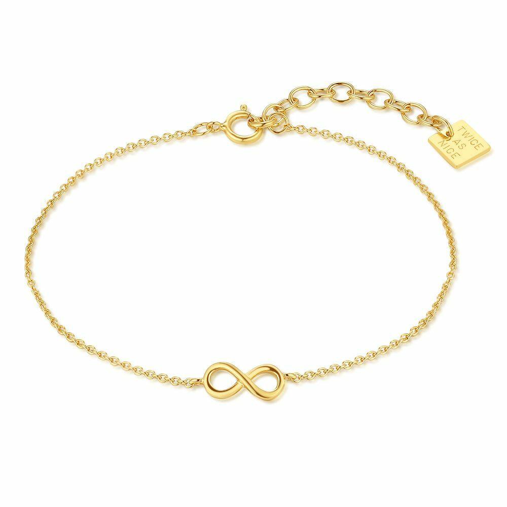 Bracelets | 18Ct Gold Plated Silver Bracelet, Infinity Bracelets Bracelets