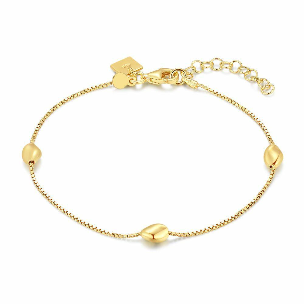 Bracelets | 18Ct Gold Plated Silver Bracelet, Leaves Bracelets Bracelets