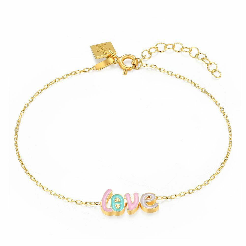 Bracelets | 18Ct Gold Plated Silver Bracelet, Love In Colour Bracelets Bracelets