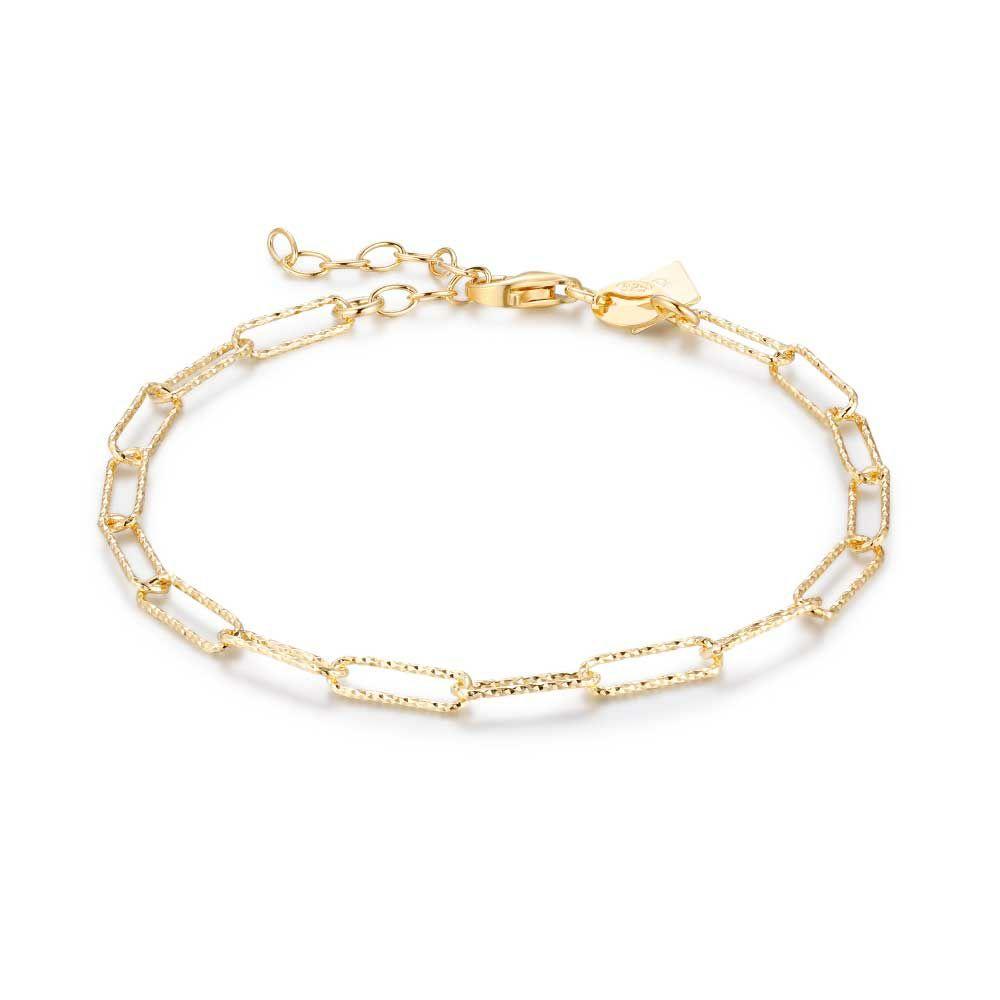 Bracelets | 18Ct Gold Plated Silver Bracelet, Oval Links Bracelets Bracelets