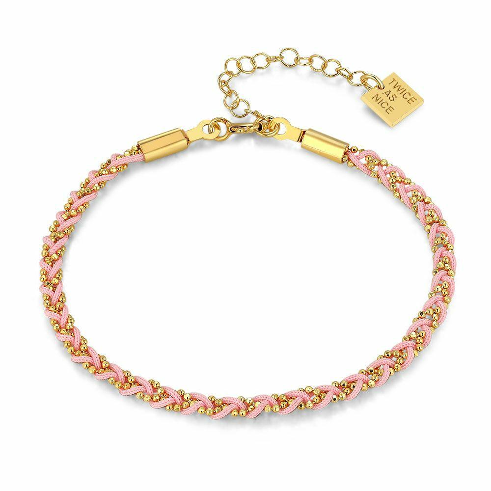 Bracelets | 18Ct Gold Plated Silver Bracelet, Pink Bracelets Bracelets