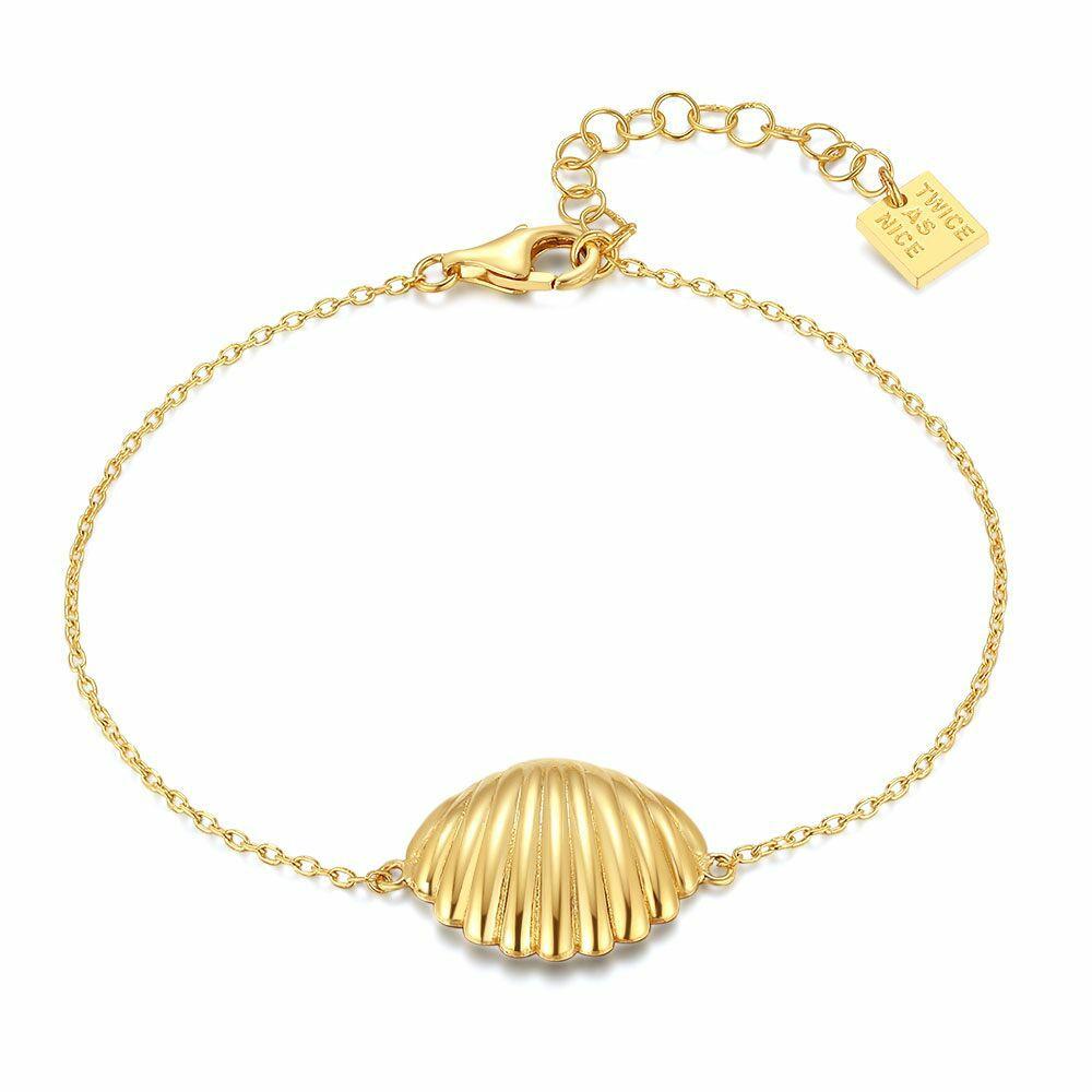 Bracelets | 18Ct Gold Plated Silver Bracelet, Scallop Bracelets Bracelets