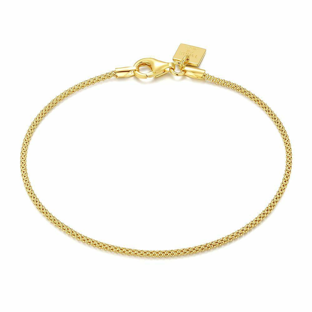 Bracelets | 18Ct Gold Plated Silver Bracelet, Snake Chain Bracelets Bracelets