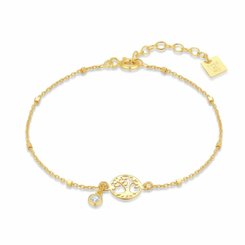 Bracelets | 18Ct Gold Plated Silver Bracelet, Tree Of Life Bracelets Bracelets