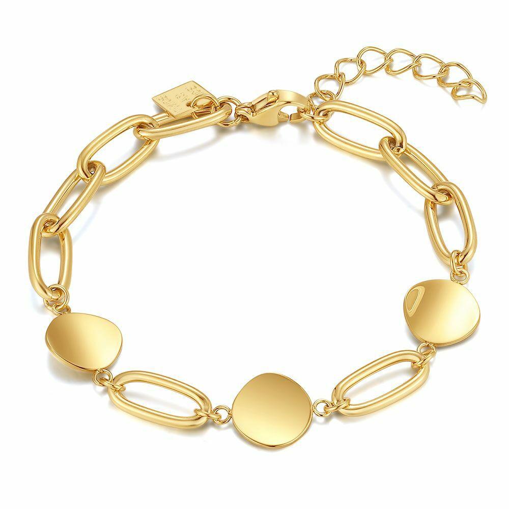 Bracelets | Gold Coloured Stainless Steel Bracelet, 3 Rounds Bracelets Bracelets