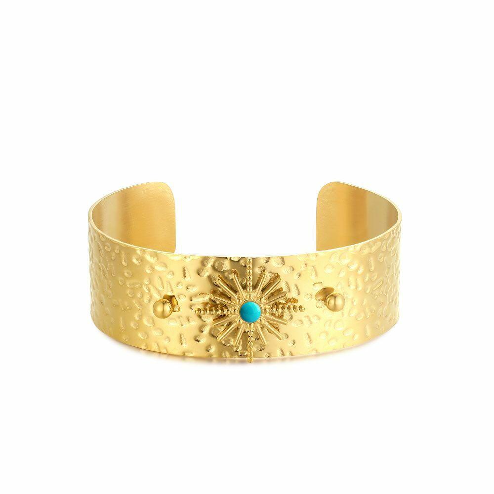 Bracelets | Gold Coloured Stainless Steel Bracelet, Bangle With Star Bracelets Bracelets