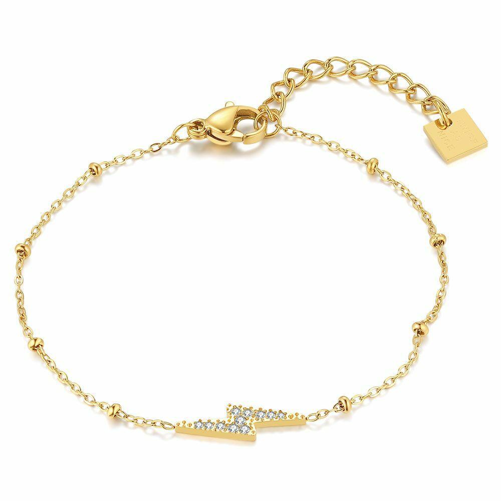 Bracelets | Gold Coloured Stainless Steel Bracelet, Lightning Bracelets Bracelets