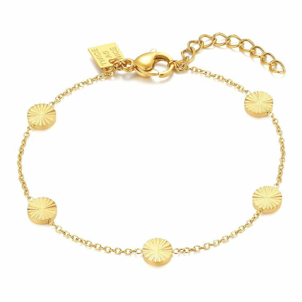 Bracelets | Gold Coloured Stainless Steel Bracelet, Little Rounds Bracelets Bracelets