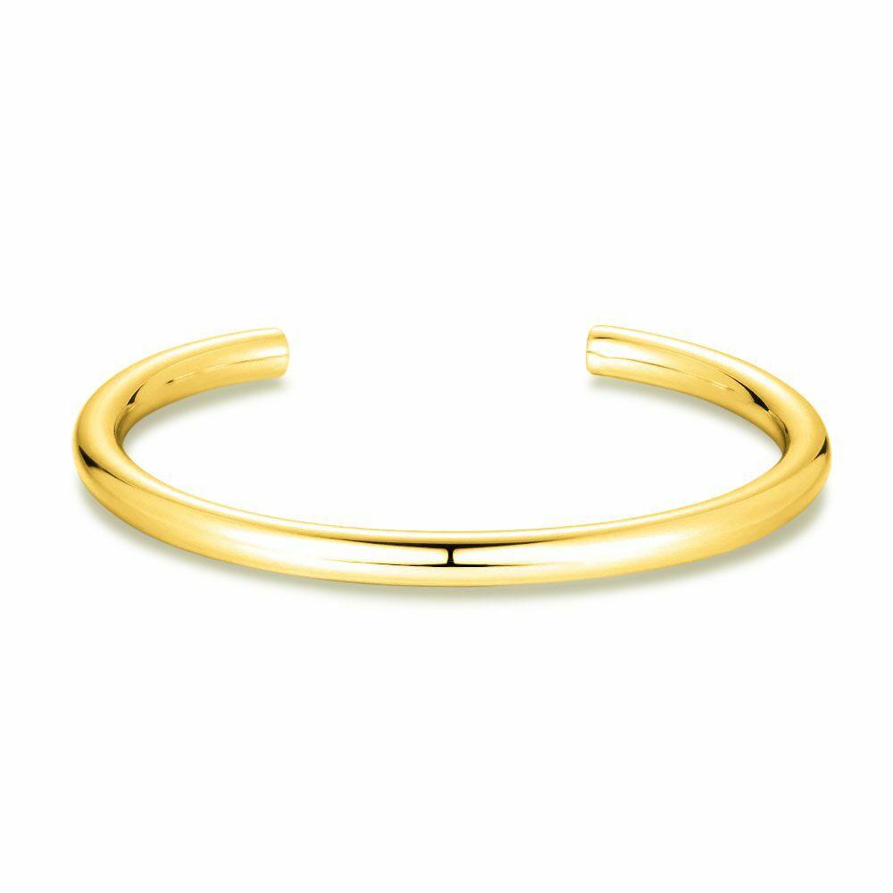 Bracelets | Gold Coloured Stainless Steel Bracelet, Open Bangle Bracelets Bracelets