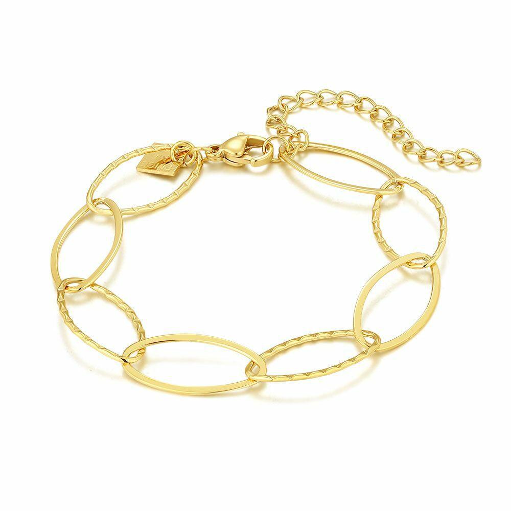 Bracelets | Gold Coloured Stainless Steel Bracelet, Open Ovals Bracelets Bracelets