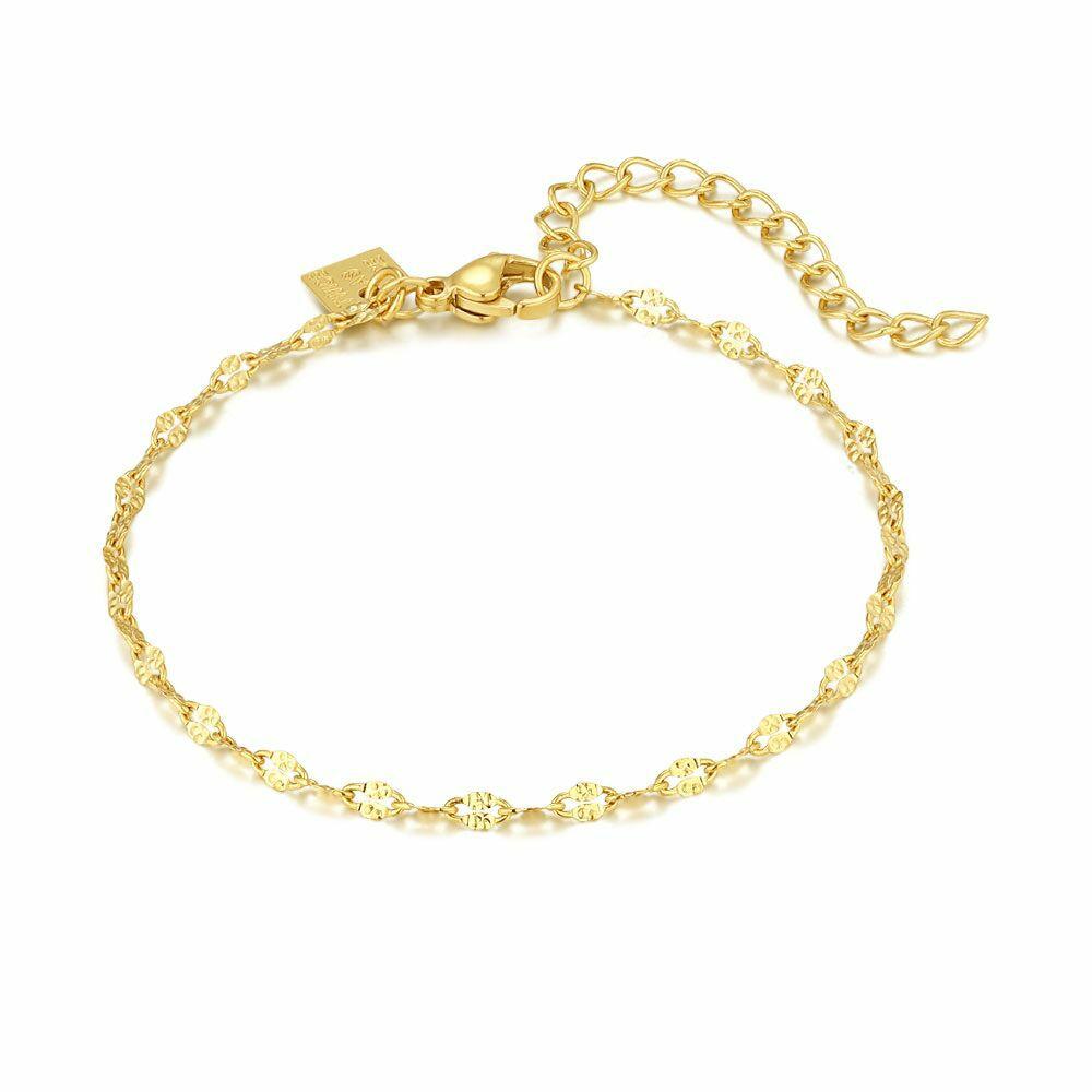 Bracelets | Gold Coloured Stainless Steel Bracelet, Small Ovals Bracelets Bracelets