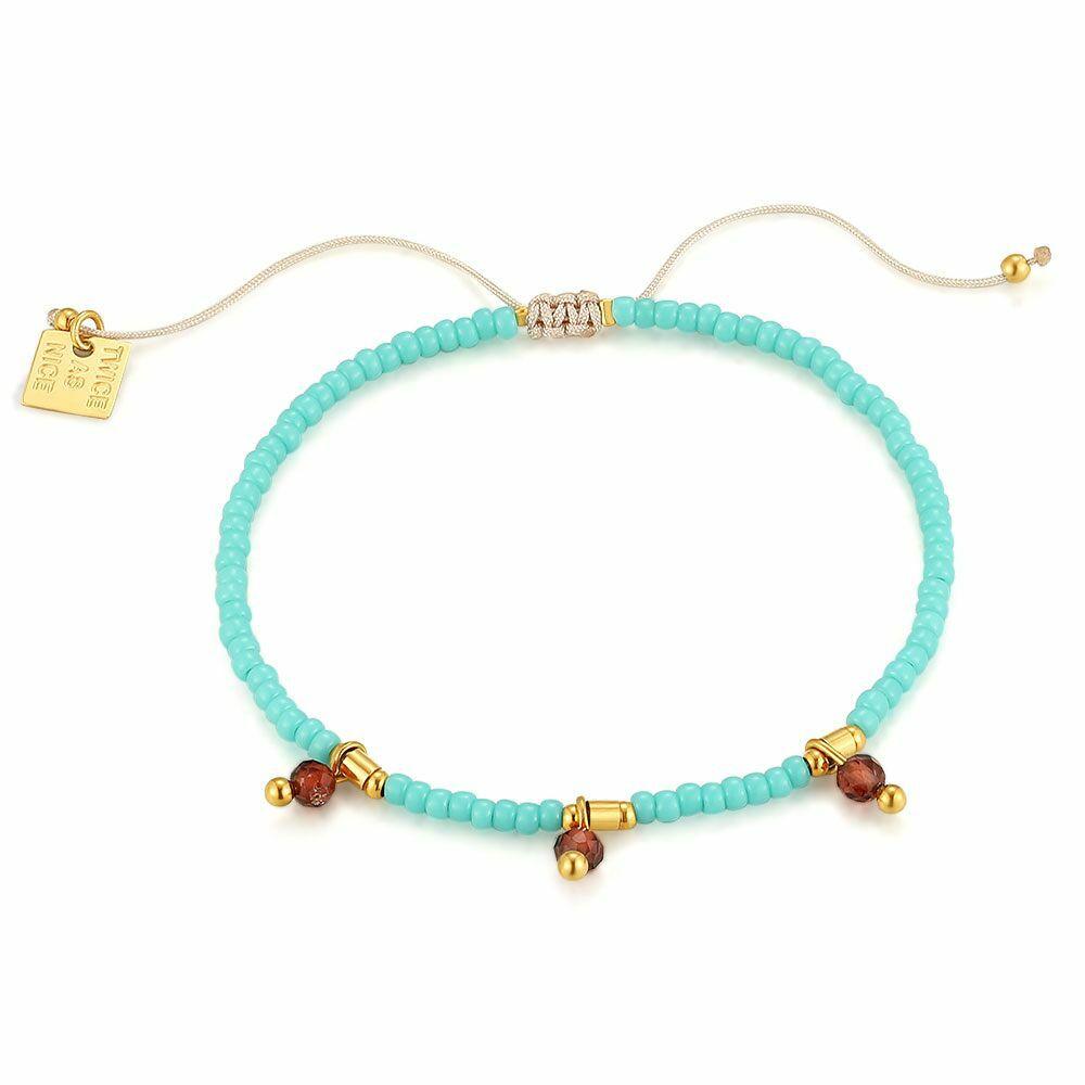 Bracelets | Gold Coloured Stainless Steel Bracelet, Turquoise And Purple Stones Bracelets Bracelets