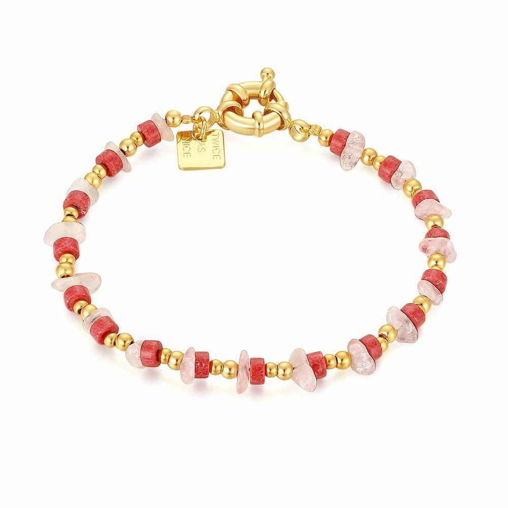 Bracelets | High Fashion Bracelet, Pink And Red Stones Bracelets Bracelets