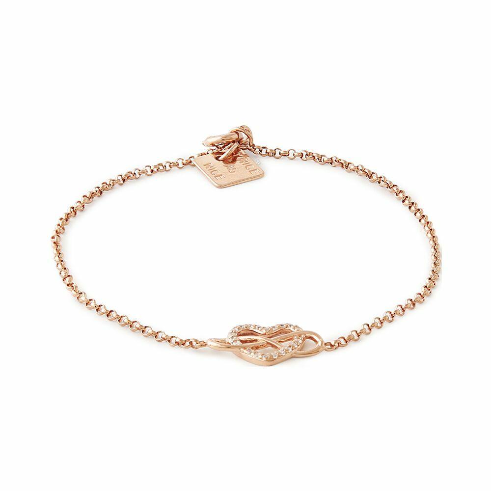 Bracelets | Rosé Silver Bracelet, Heart And Infinity Bracelets Bracelets