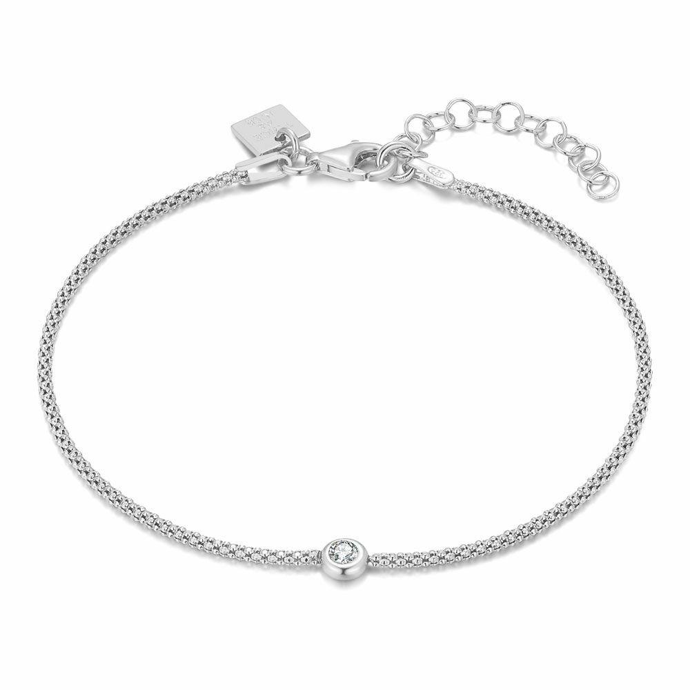 Bracelets | Silver Bracelet, 1 Zirconia Bracelets Bracelets