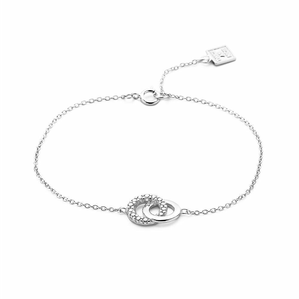 Bracelets | Silver Bracelet, 2 Circles, Zirconia Bracelets Bracelets