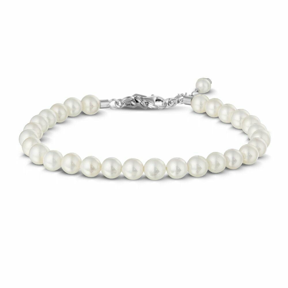 Bracelets | Silver Bracelet, 6 Mm Pearls Bracelets Bracelets