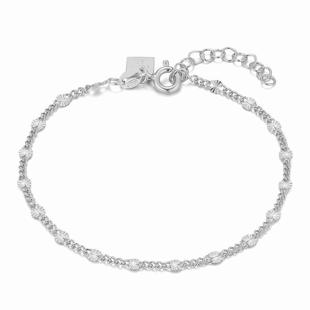 Bracelets | Silver Bracelet, Chiselled Oval Pieces Bracelets Bracelets