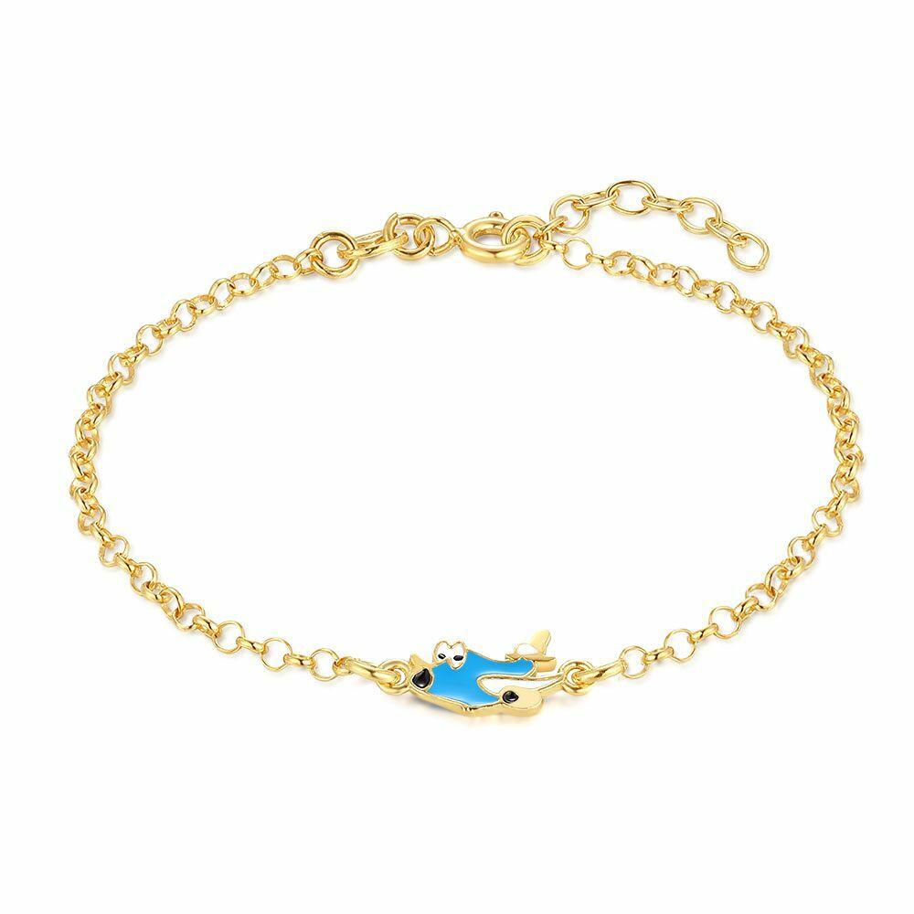 Bracelets | Silver Bracelet, Gold Tone, Blue Plane Bracelets Bracelets