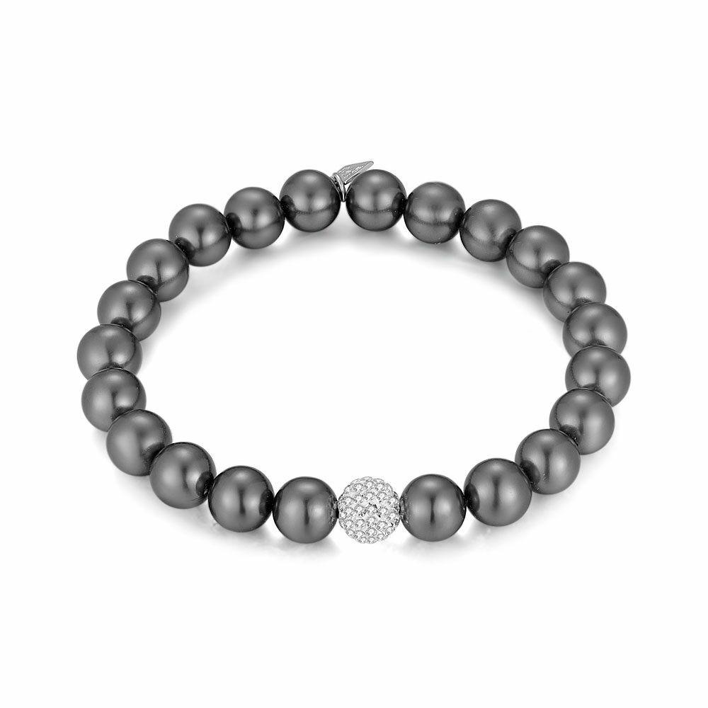 Bracelets | Silver Bracelet, Grey Pearls, Crystal Ball Bracelets Bracelets