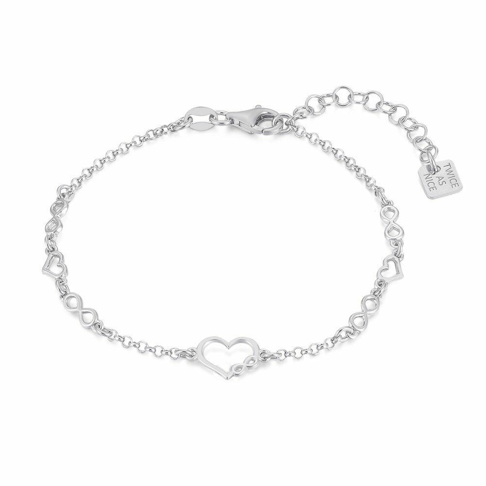 Bracelets | Silver Bracelet, Hearts And Infinities Bracelets Bracelets