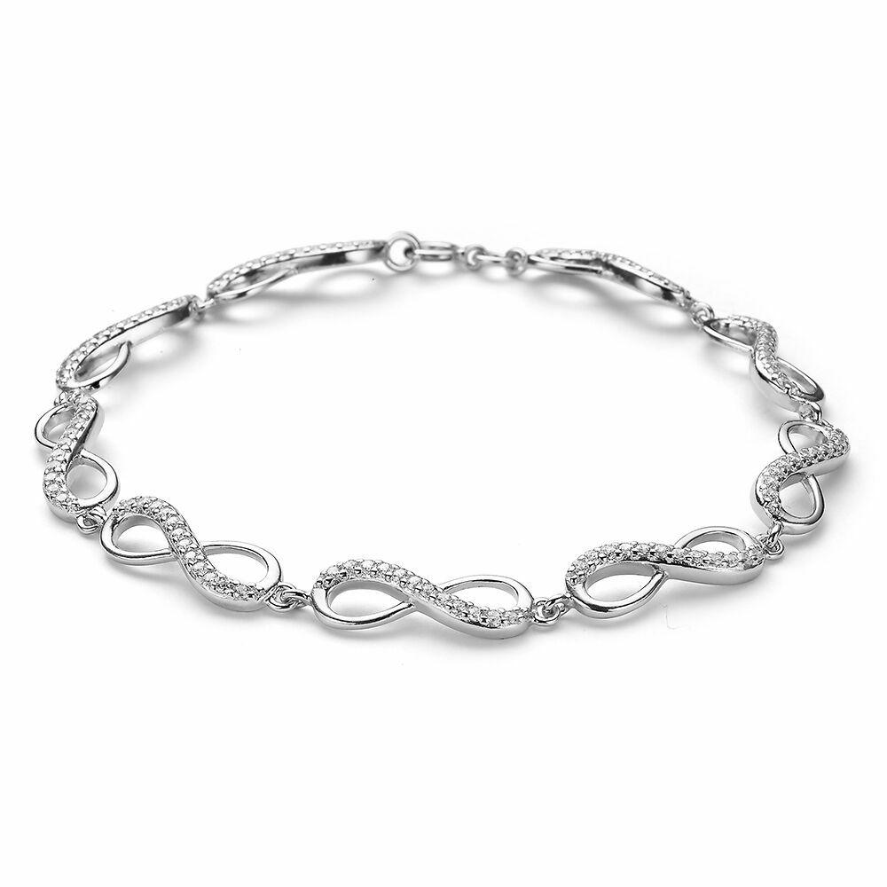 Bracelets | Silver Bracelet, Infinity Links, Zirconia Bracelets Bracelets