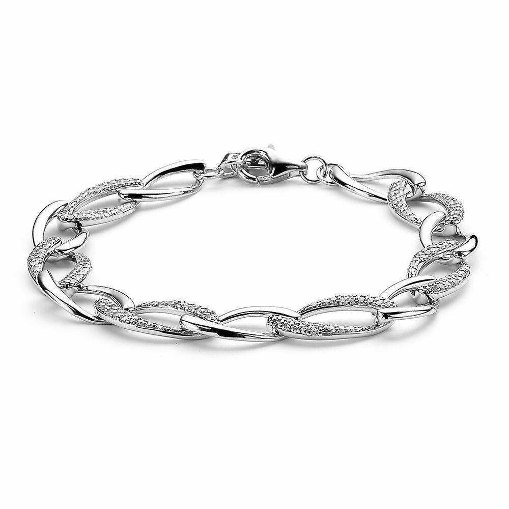 Bracelets | Silver Bracelet, Links Full Of Stones Bracelets Bracelets