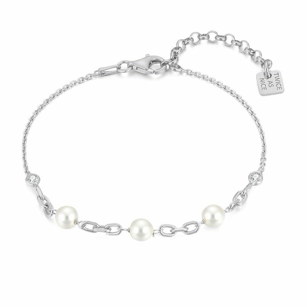 Bracelets | Silver Bracelet, Pearls And Zirconia Bracelets Bracelets