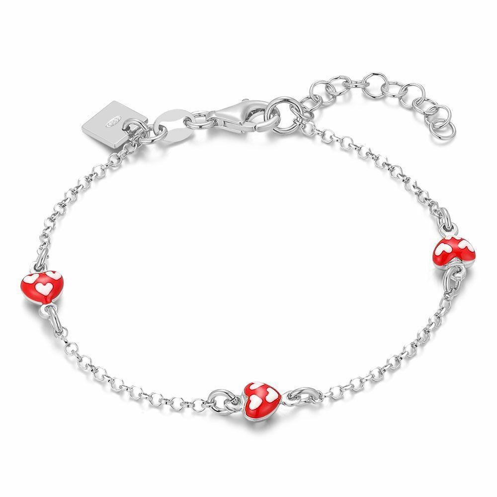 Bracelets | Silver Bracelet, Red Hearts Bracelets Bracelets