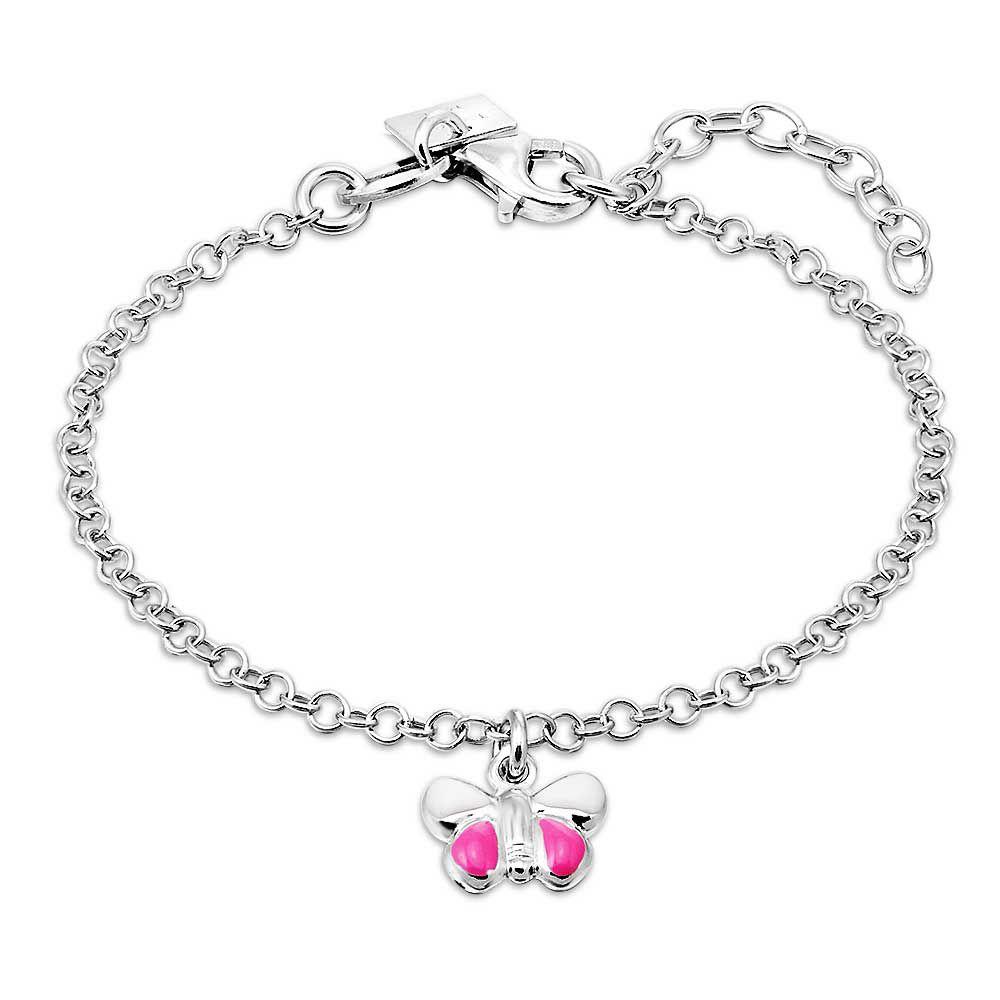 Bracelets | Silver Bracelet, Small Pink Butterfly Bracelets Bracelets