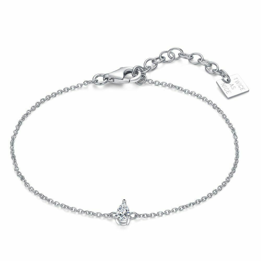 Bracelets | Silver Bracelet, Teardrop, Zirconia Bracelets Bracelets