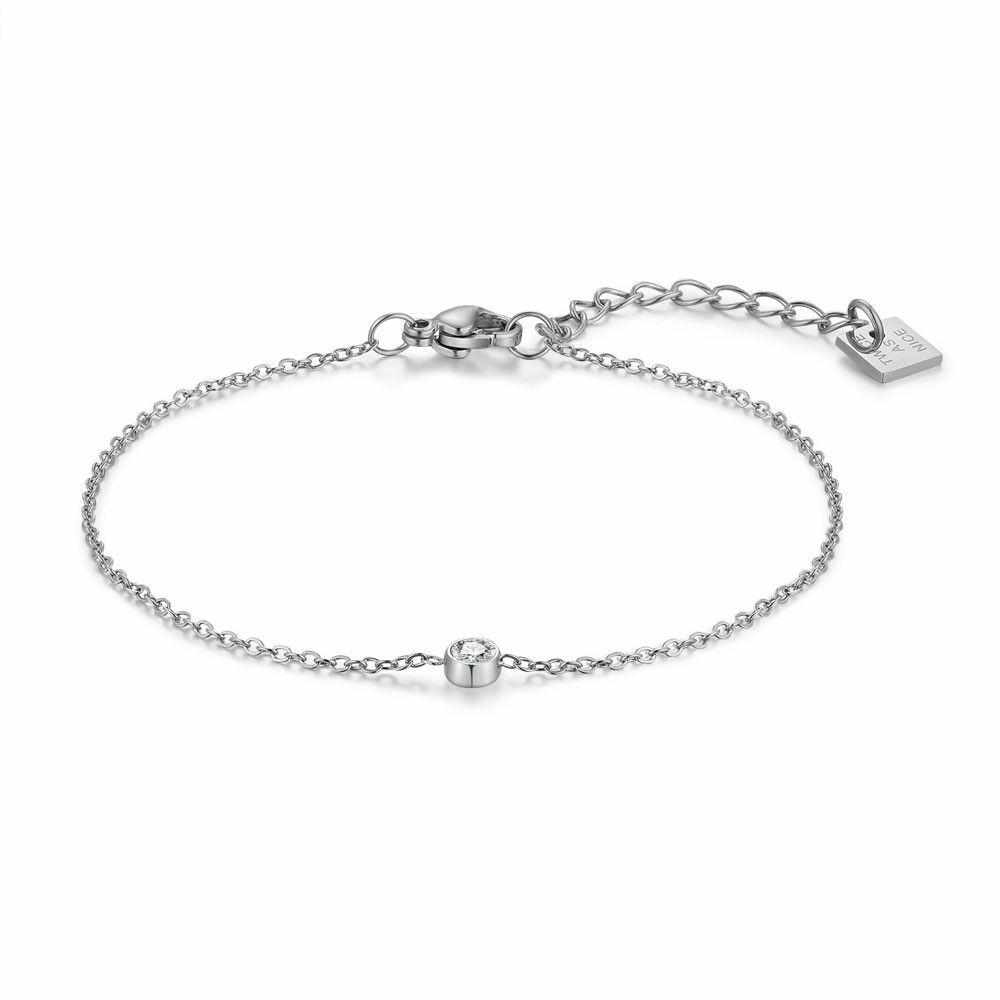 Bracelets | Stainless Steel Bracelet, 1 Crystal, 4 Mm Bracelets Bracelets