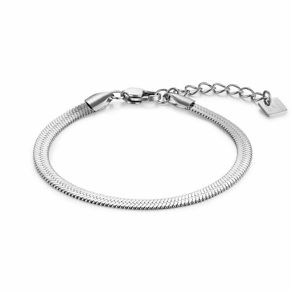 Bracelets | Stainless Steel Bracelet, 4 Mm Flat Snake Chain Bracelets Bracelets