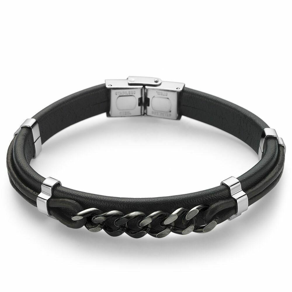 Bracelets | Stainless Steel Bracelet, Black And Brown Bracelets Bracelets