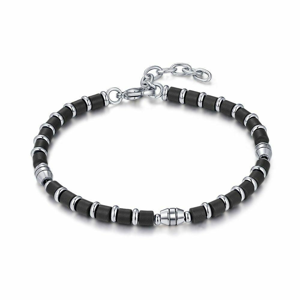 Bracelets | Stainless Steel Bracelet, Black And Steel Bracelets Bracelets