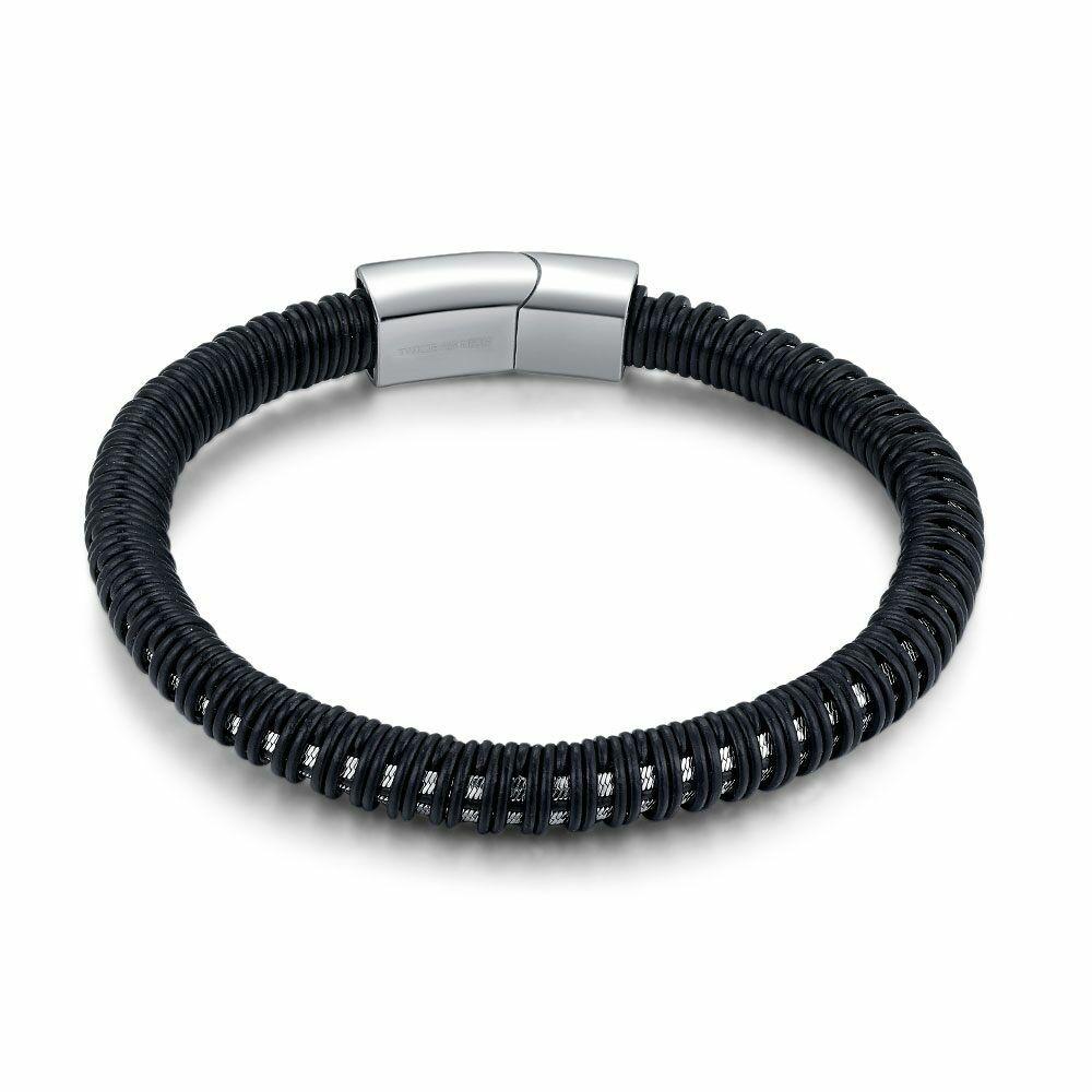 Bracelets | Stainless Steel Bracelet, Black Leather Bracelets Bracelets