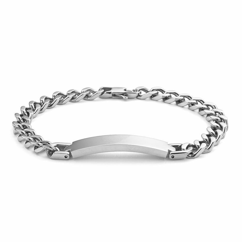 Bracelets | Stainless Steel Bracelet, Central Rectangular Motif Bracelets Bracelets