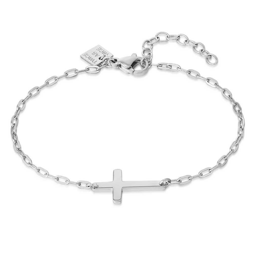 Bracelets | Stainless Steel Bracelet, Cross, Oval Links Bracelets Bracelets