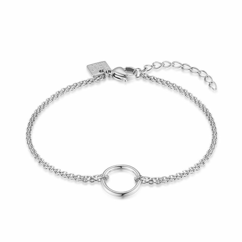 Bracelets | Stainless Steel Bracelet, Double Chain, Circle Bracelets Bracelets