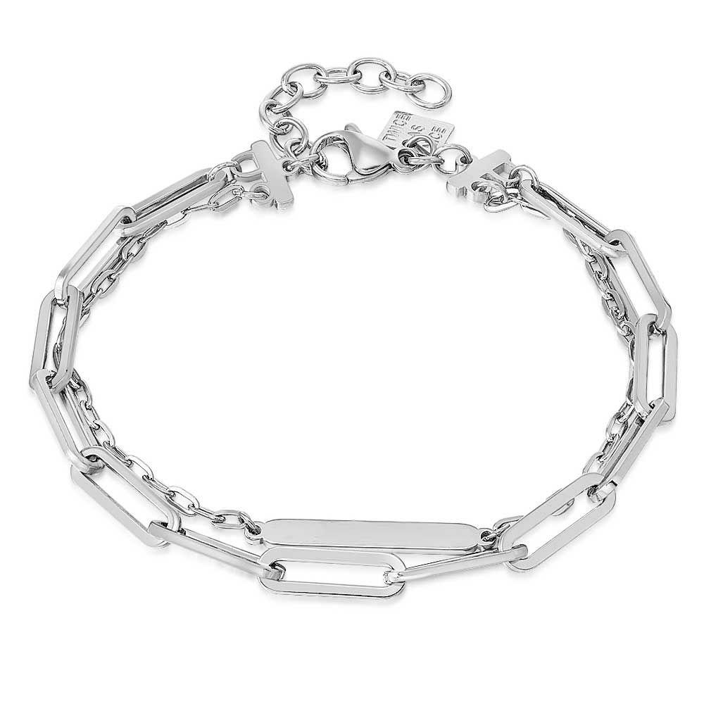 Bracelets | Stainless Steel Bracelet, Double Chain With Oval Links Bracelets Bracelets