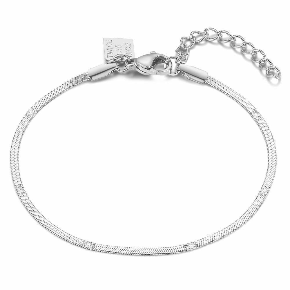 Bracelets | Stainless Steel Bracelet, Flat Snake Chain Bracelets Bracelets