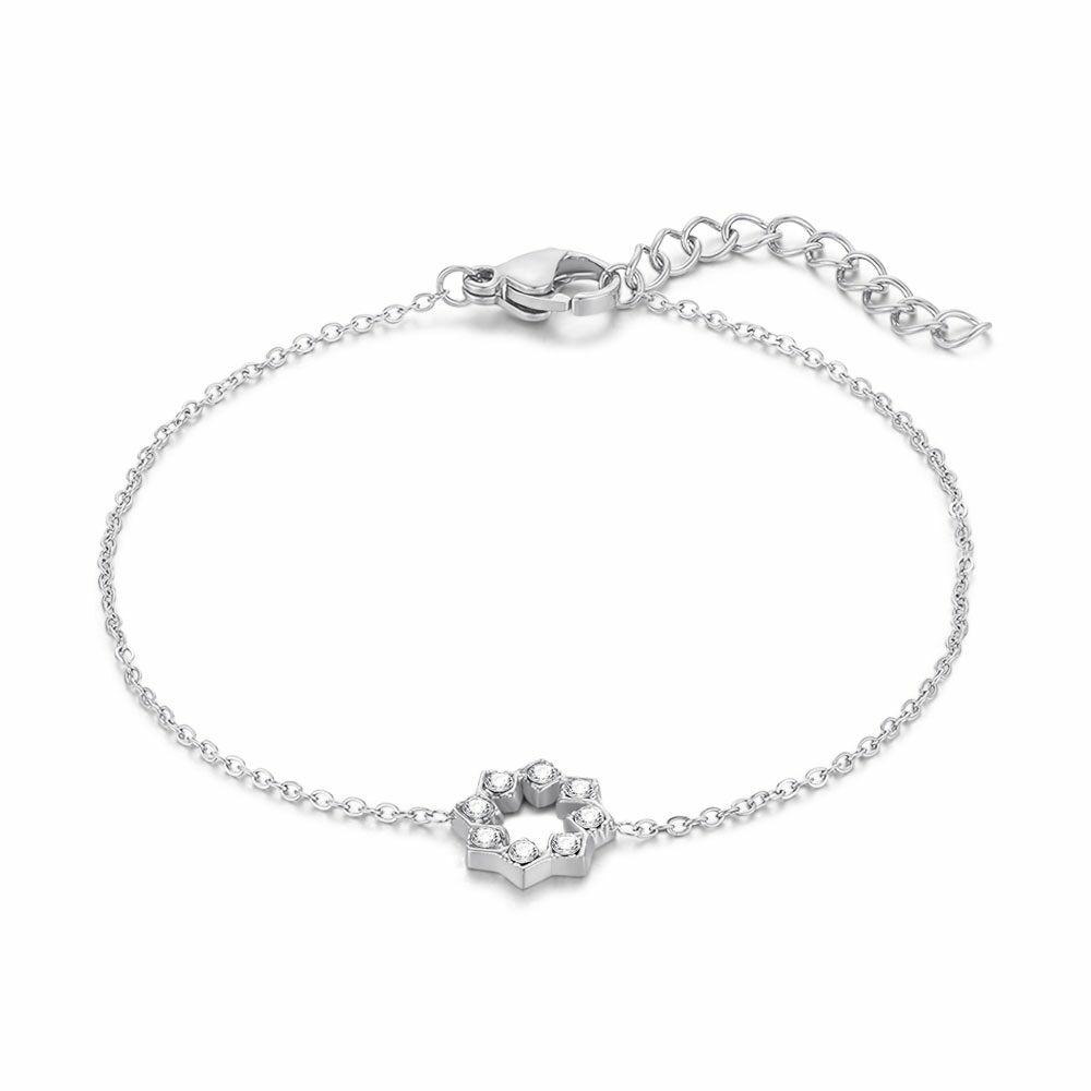 Bracelets | Stainless Steel Bracelet, Flower, Crystals Bracelets Bracelets