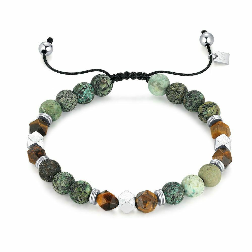 Bracelets | Stainless Steel Bracelet, Green And Brown Bracelets Bracelets