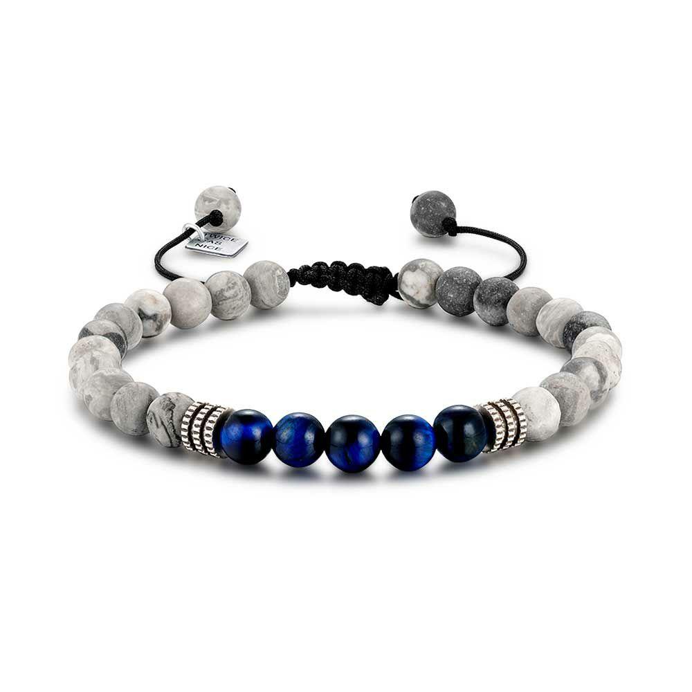 Bracelets | Stainless Steel Bracelet, Grey And Blue Balls Bracelets Bracelets