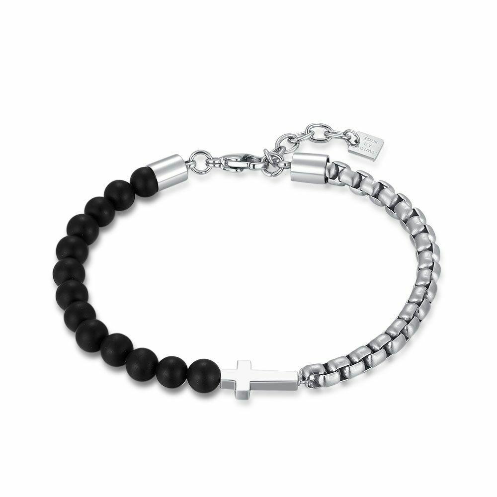 Bracelets | Stainless Steel Bracelet, Half Dots, Half Forcat And Cross Bracelets Bracelets