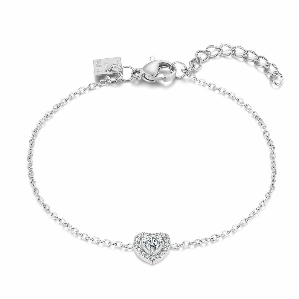 Bracelets | Stainless Steel Bracelet, Heart, Crystals Bracelets Bracelets